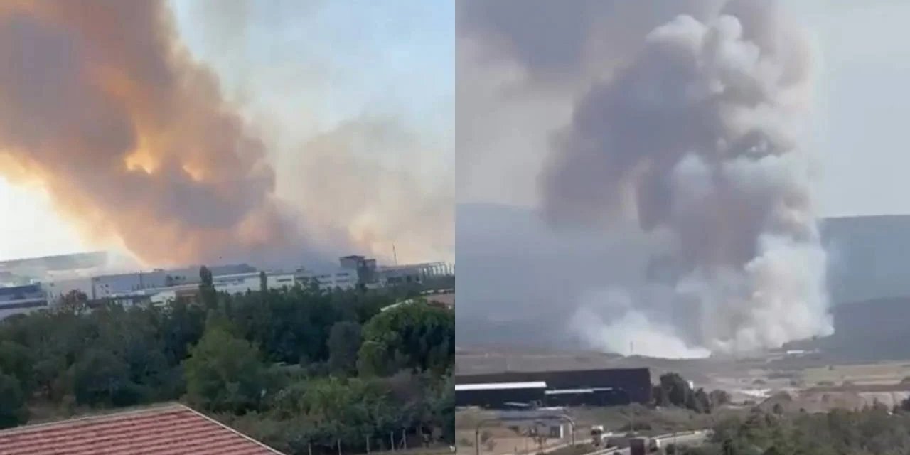 Bursa'da Çıkan Orman Yangınına Müdahale Ediliyor
