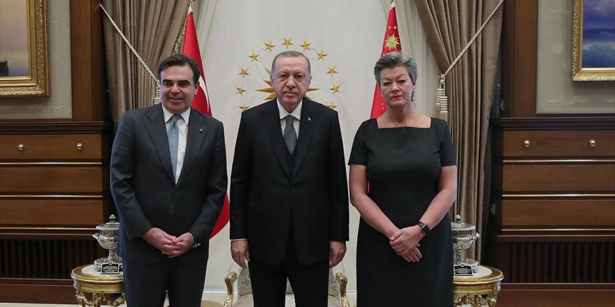 Cumhurbaşkanı Erdoğan AB Heyetini Kabul Etti