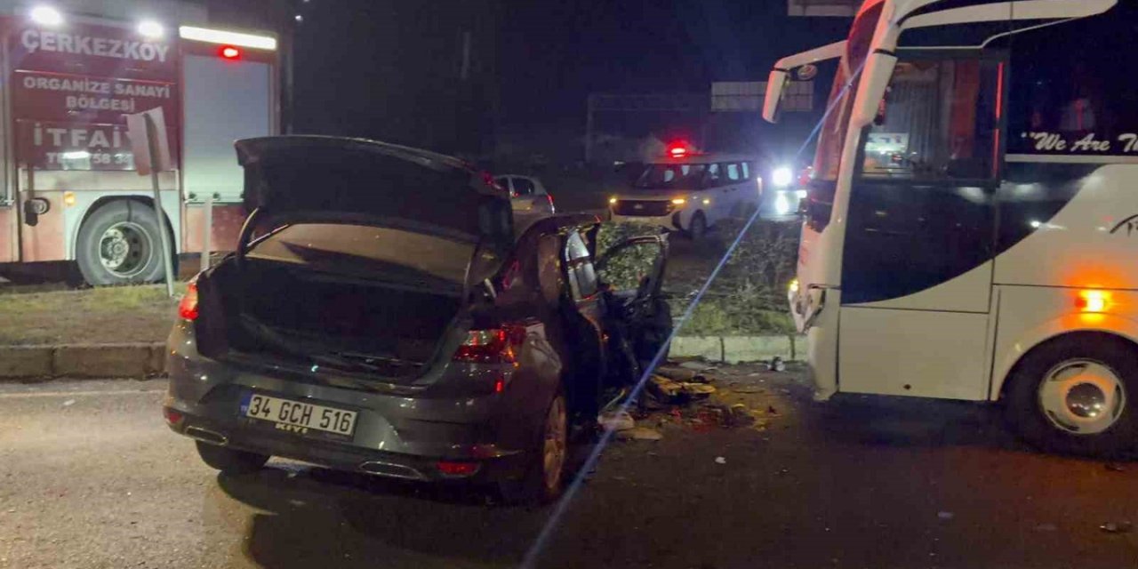 Çerkezköy-Kapaklı Yolunda 3 Aracın Karıştığı Kazada 3 Kişi Yaralandı