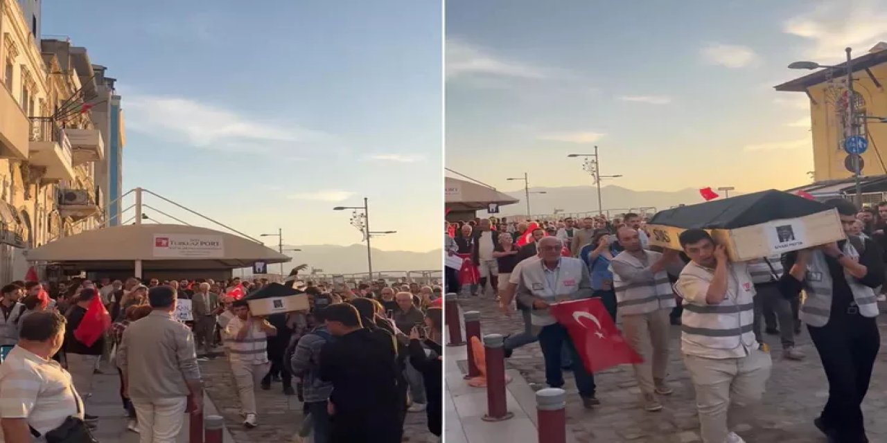 İzmir Karıştı! Cemil Tugay'a Tabutlu Gönderme