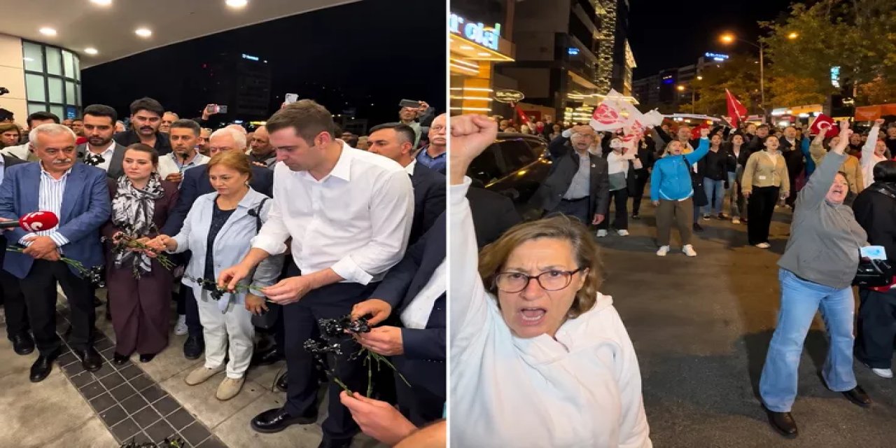 İzmir'de Cemil Tugay Protestosunda Gerginlik! Vatandaşlardan YENİ Parti'ye Soğuk Duş