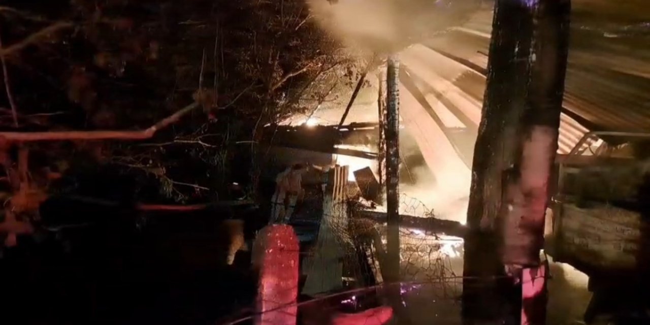 Safranbolu'da Yangında Tek Katlı Ev Kullanılamaz Hale Geldi, Hayvanlar Kurtarıldı