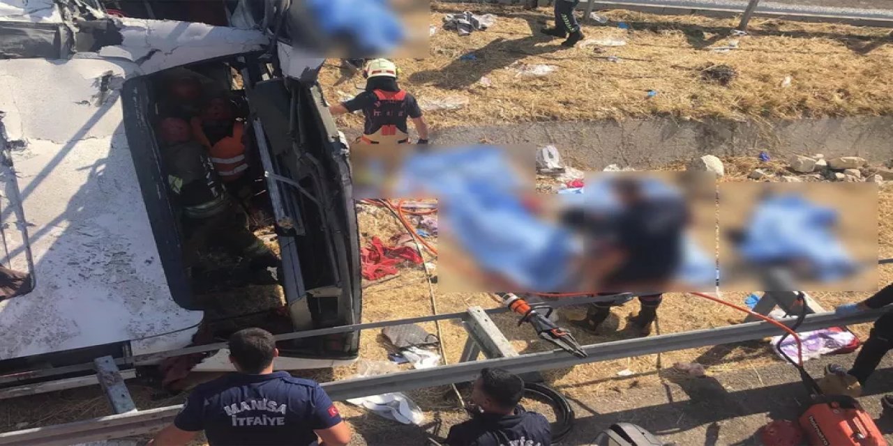 Manisa'da Katliam Gibi Kaza! Olay Yerinden İlk Görüntüler