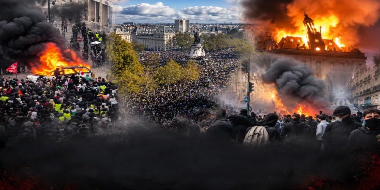 Ülke Kaosa Sürükleniyor! 1200 Kişi Gözaltına Alındı, Macron'dan Sert Uyarı Geldi