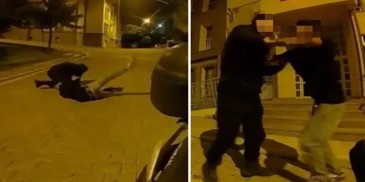 Kayseri'de Hesap Kavgası Kask Kamerasında! Kuryeyi Ve Araya Giren Annesini Bıçakladı