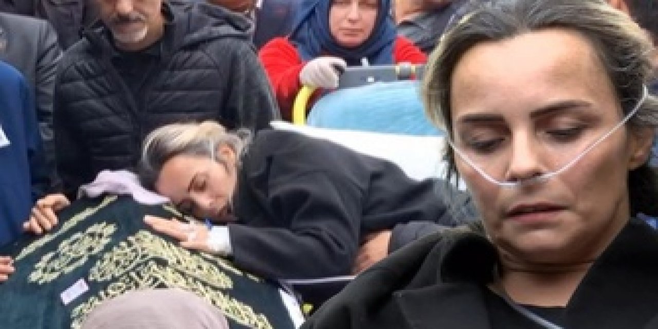 5 Yaşındaki Kızına Son Vedaya Sedyeyle Geldi! Yürek Yakan Görüntüler