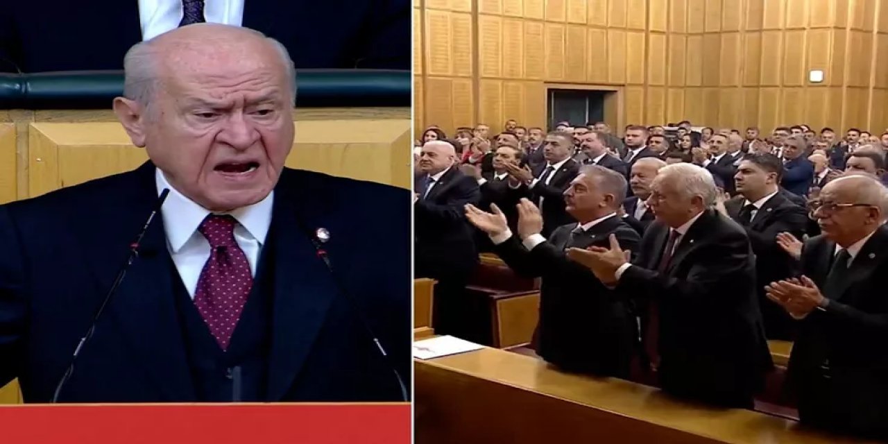 Bahçeli'den Salonu Ayağa Kaldıran Sözler! Partililer Ayakta Alkışladı