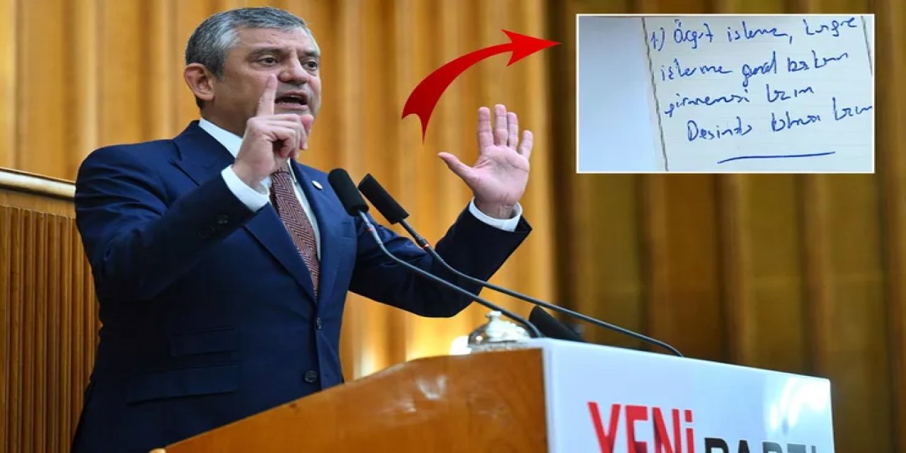 Özgür Özel Kürsüde Konuşurken Sezgin Tanrıkulu Ve Zeynel Emre Arasında Gizli Notlaşma! Kameralara Yakalandılar...
