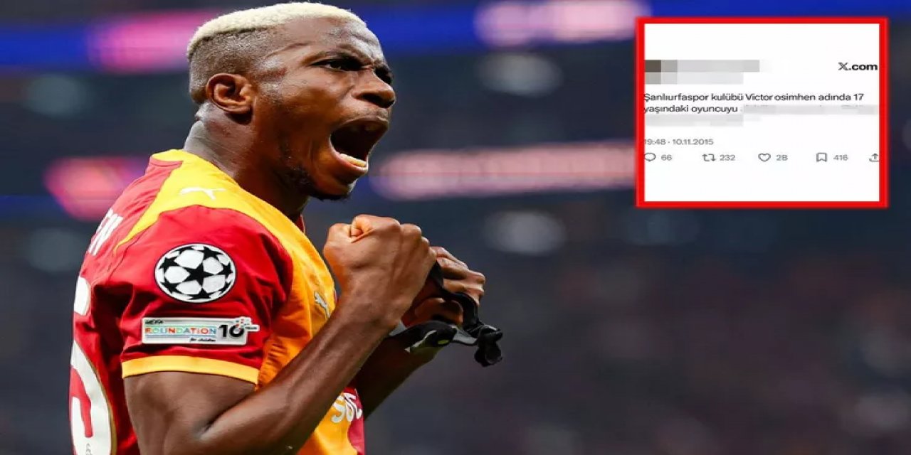 Osimhen'i 16 Yaşındayken Şanlıurfaspor'a Önermiş: 11 Yıl Önceki Paylaşım Yeniden Gündemde