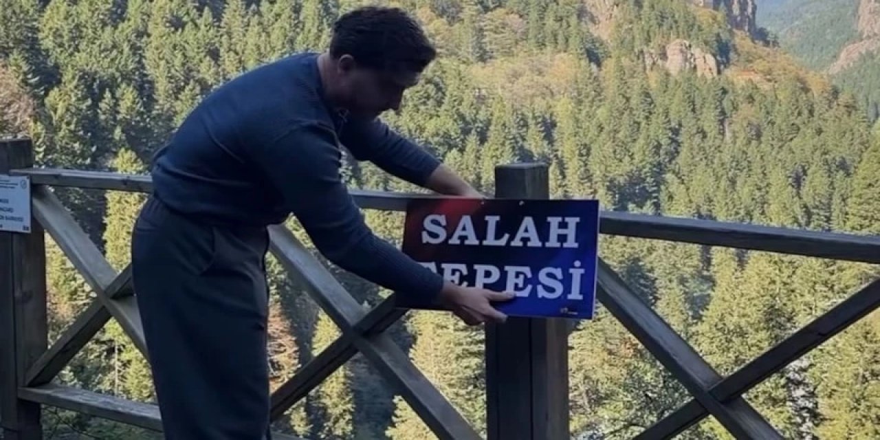 Muhammed Salah’ın Sümela Manastırı’nı İzlediği Yere Tabela Asıldı