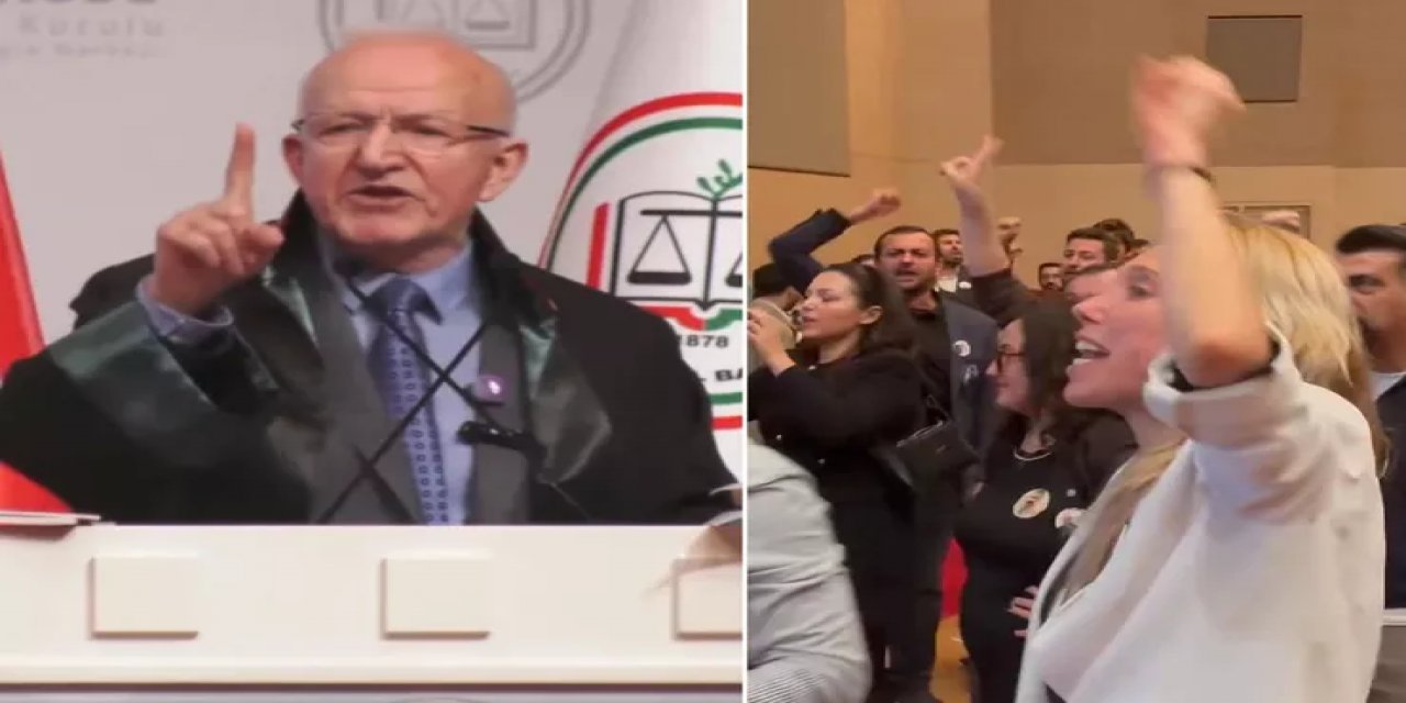 İstanbul Barosu Genel Kurulu'nda Kaboğlu'nun Konuşması Sonrası Sloganlar Yükseldi