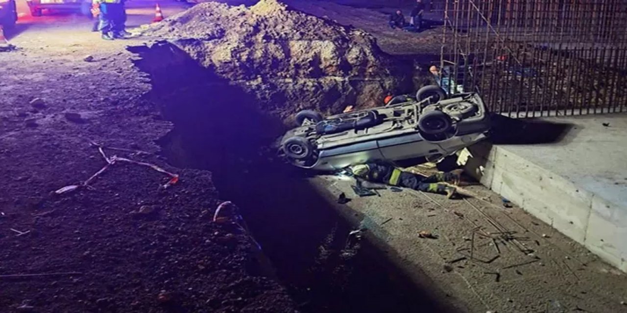 Yol Çalışması Faciaya Dönüştü! Çukura Düşen Araçtan Acı Haber