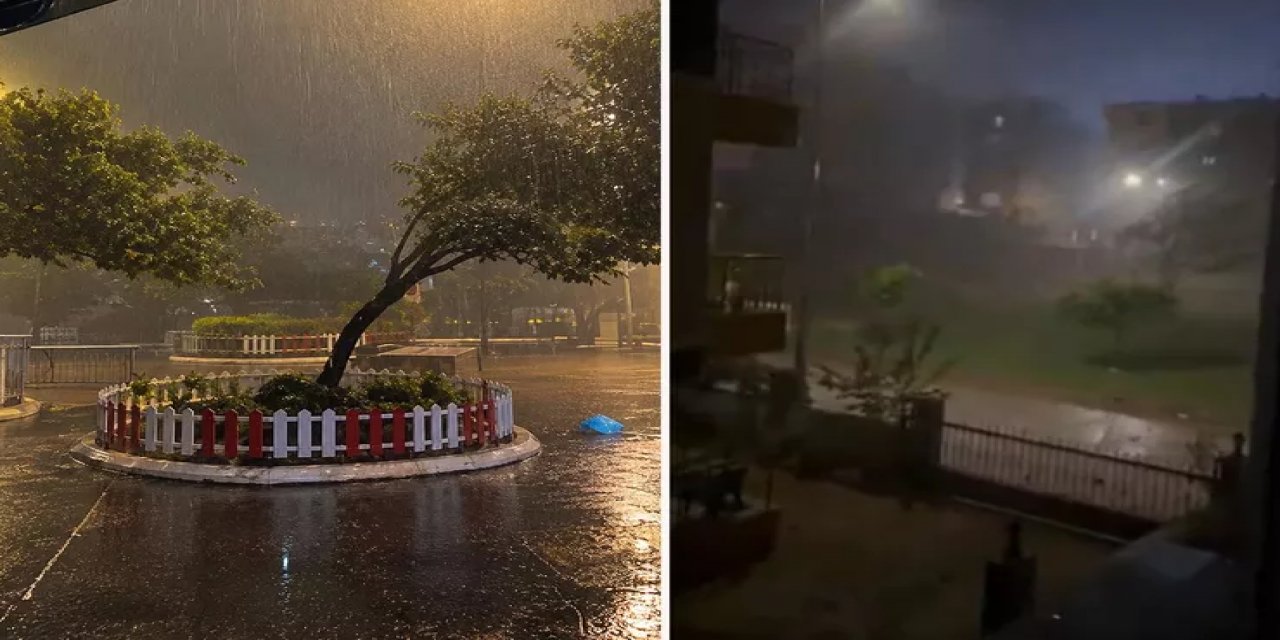 Antalya'yı Yağış Ve Fırtına Vurdu! Görüntüler Korkunç