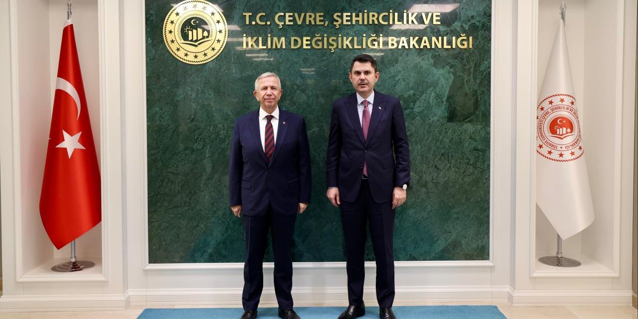 Bakan Kurum, Ankara Büyükşehir Belediye Başkanı Yavaş'ı Kabul Etti