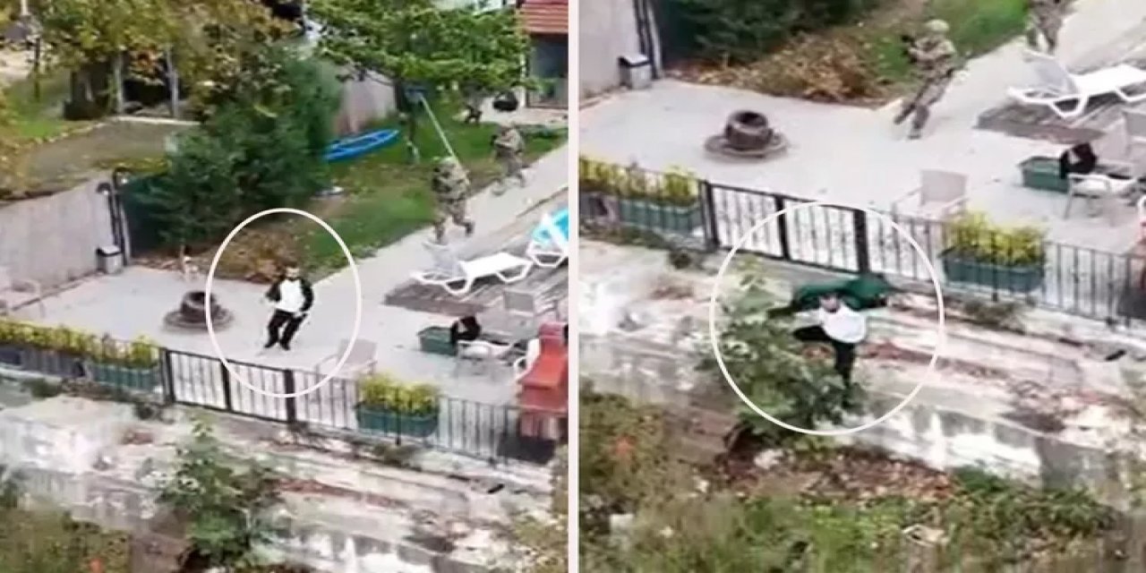 Telefonda Tehdit Yağdırdı! Polisi Görünce Duvardan Atladı