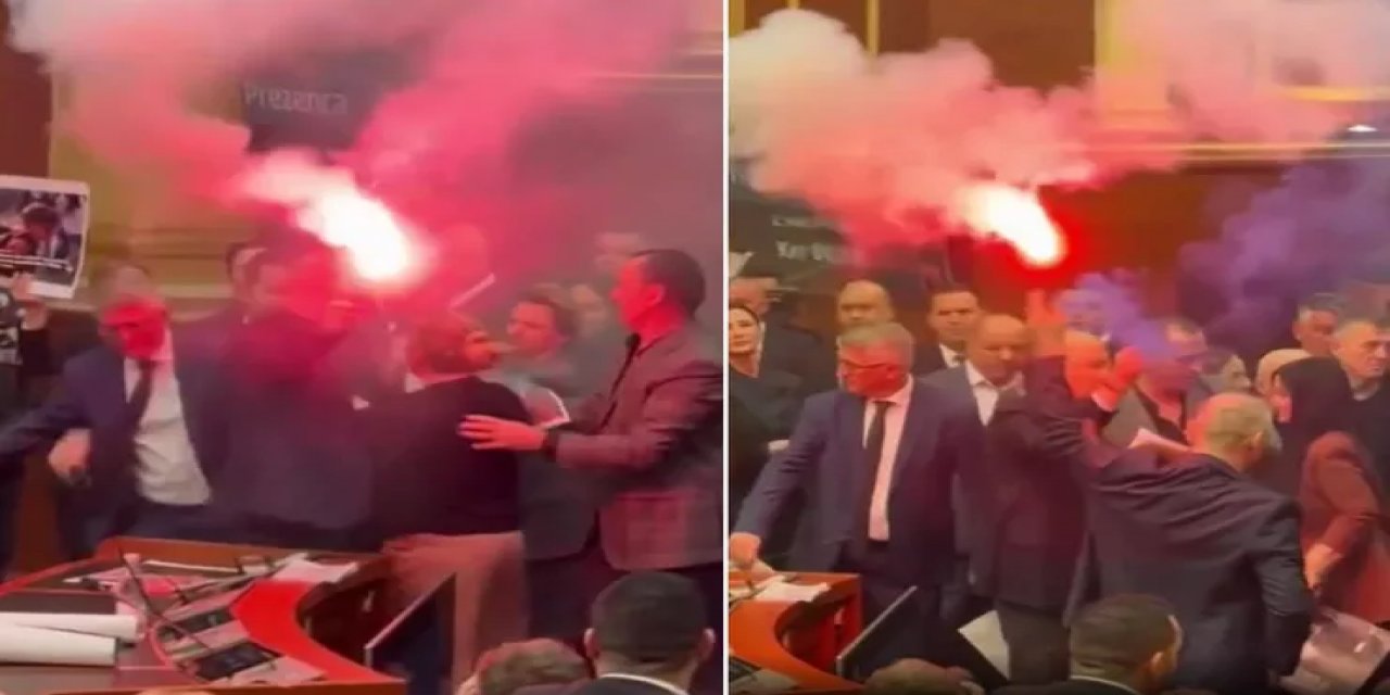 Parlamentoda Büyük Arbede! Meşaleler Yakıldı, Şişeler Havada Uçuştu