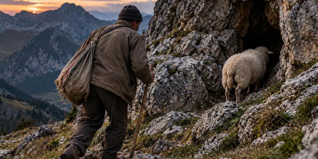 Sürüden Ayrılan Koyunun Peşine Düştü! Hayatının Sürprizini Yaşadı