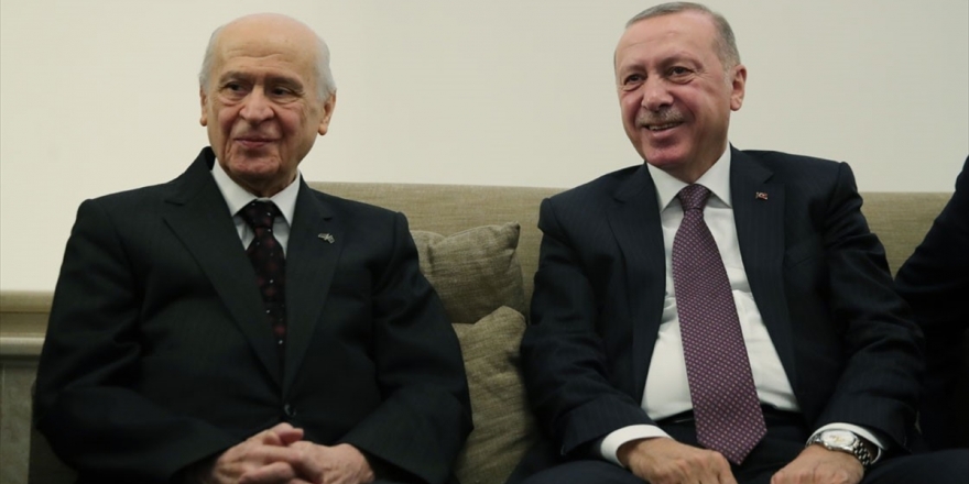 Cumhurbaşkanı Erdoğan İle Mhp Genel Başkanı Bahçeli Görüştü