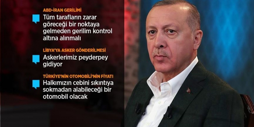 Cumhurbaşkanı Erdoğan: Abd-iran Gerginliğinin Azaltılması İçin Çok Ciddi Gayretler Gösteriyoruz