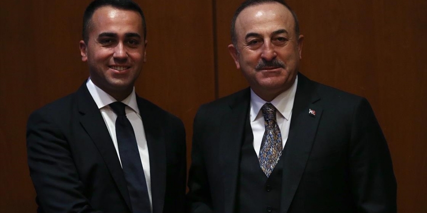 Çavuşoğlu İtalyan Mevkidaşı Di Maio İle Bir Araya Geldi