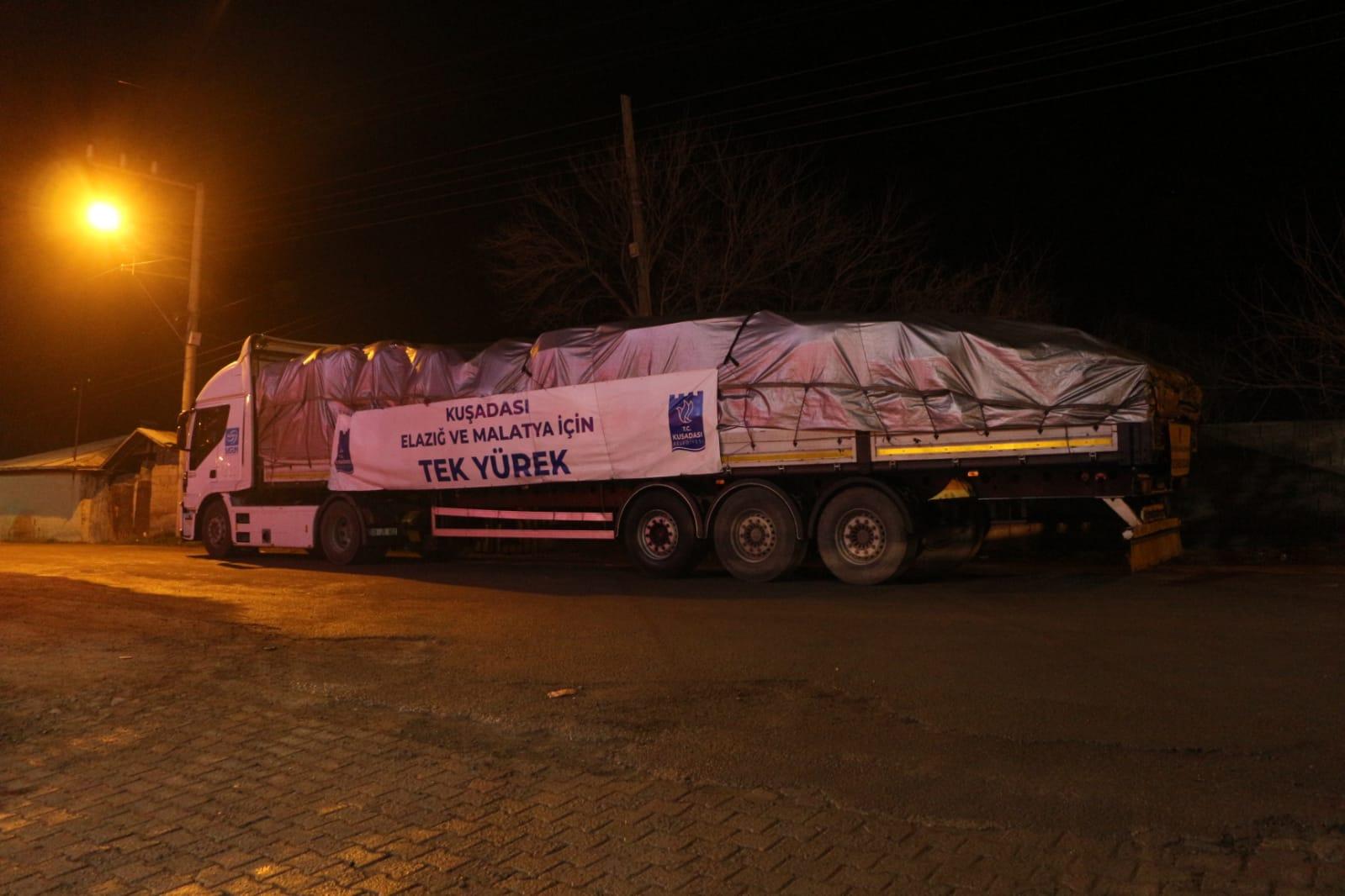 KUŞADASI’NIN YARDIM TIRI ELAZIĞ’A ULAŞTI