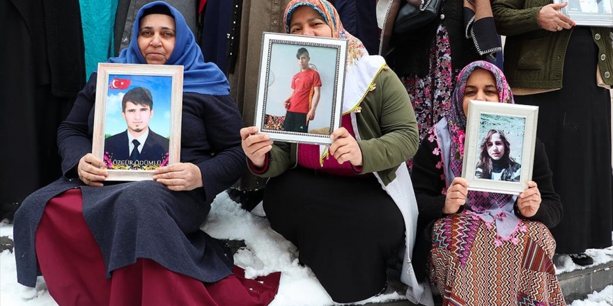 Diyarbakır Anneleri Kar Altında Nöbetini Sürdürüyor