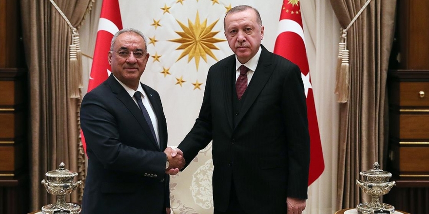 Cumhurbaşkanı Erdoğan DSP Genel Başkanı Aksakal'ı Kabul Etti