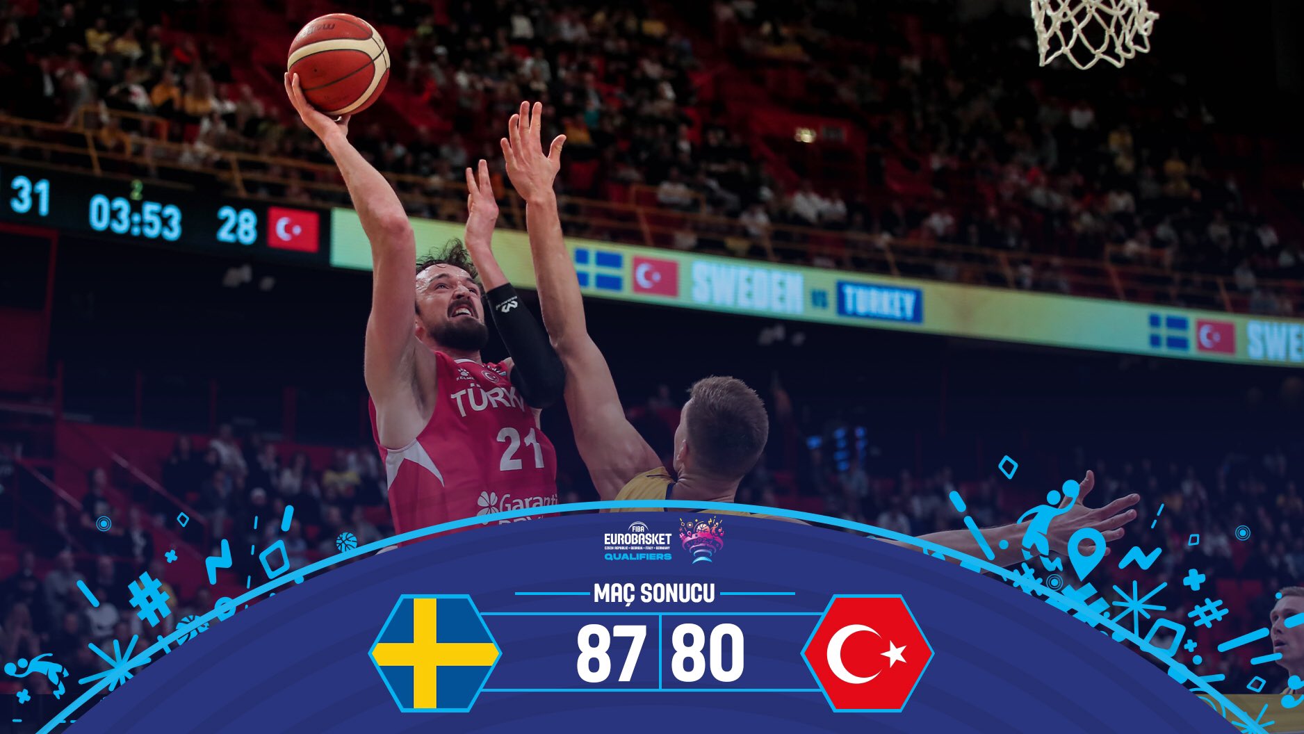 Türkiye, Avrupa Şampiyonası elemelerinde İsveç karşısında ikinci yenilgisini aldı