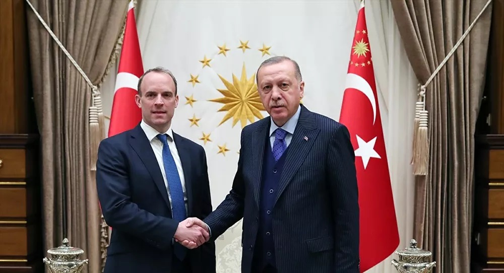 Cumhurbaşkanı Erdoğan, İngiltere Dışişleri Bakanı Raab'ı kabul etti