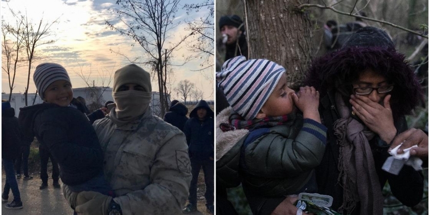 Mehmetçiğin Kucağından İndirmediği Sığınmacı Çocuğu Yunan Gaza Boğdu