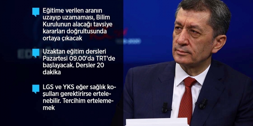 Milli Eğitim Bakanı Selçuk Uzaktan Eğitimin Detaylarını Açıkladı
