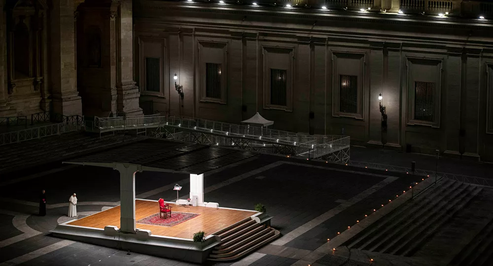 Papa tarihte ilk kez cemaatsiz Paskalya ayini düzenledi