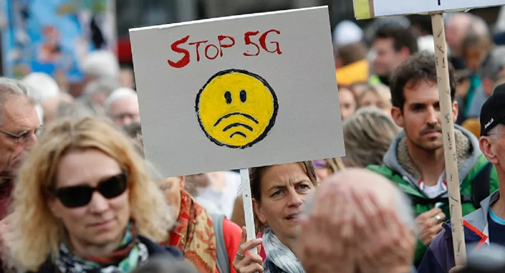 Belçika'da 5G karşıtı gösteri düzenlendi