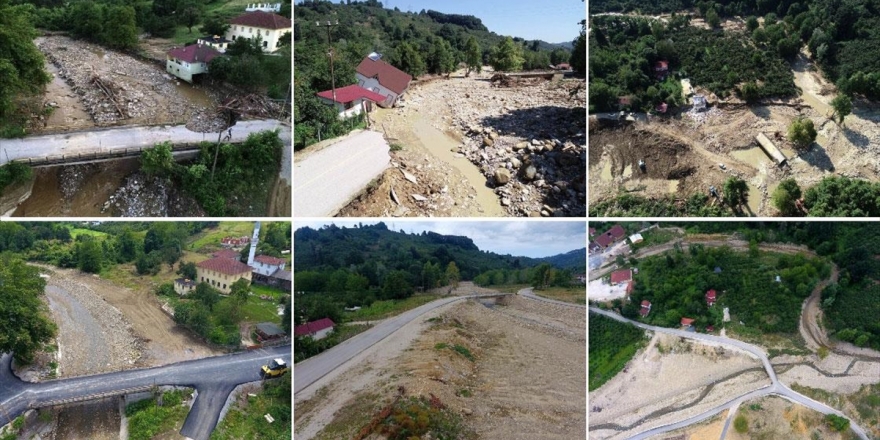 Düzce'de Geçen Yıl Sel Felaketi Yaşanan Bölgede Yaralar Hızla Sarıldı