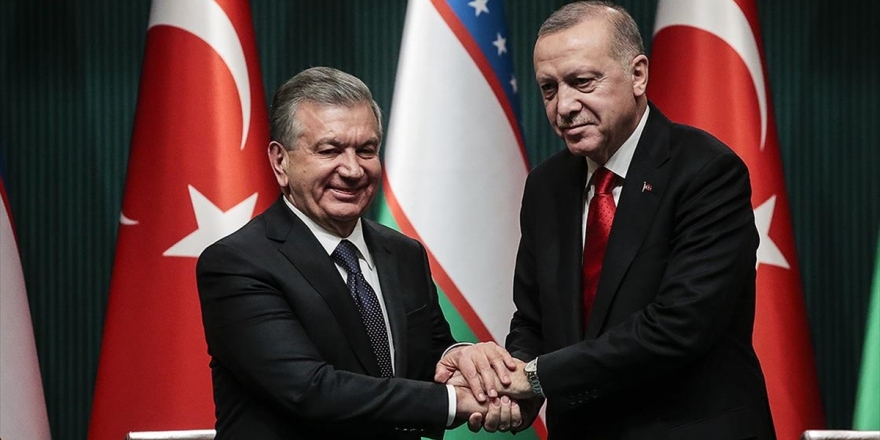 Cumhurbaşkanı Erdoğan İle Özbekistan Cumhurbaşkanı Mirziyoyev Görüştü