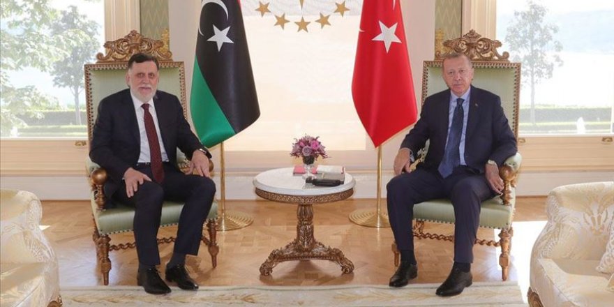Cumhurbaşkanı Erdoğan, Libya Başbakanı Fayiz es-Serrac'ı kabul etti