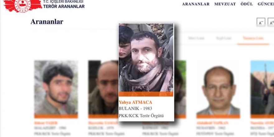 Tunceli'de etkisiz hale getirilen teröristlerden biri turuncu kategoride