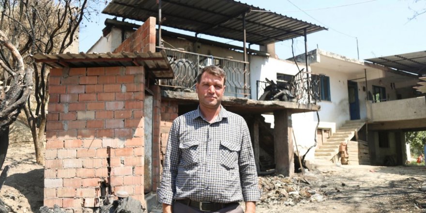 İyi ki Topuklu Efe var: Evleri yanan çiftçiler için talimat verdi, Büyükşehir harekete geçti