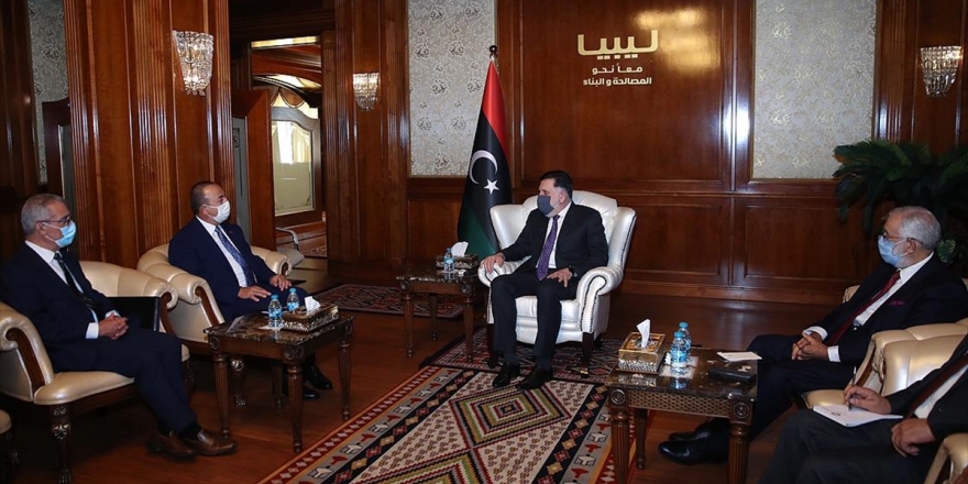 Çavuşoğlu Ve Maltalı Mevkidaşı Bartolo, Libya başbakanı Serrac'la Görüştü