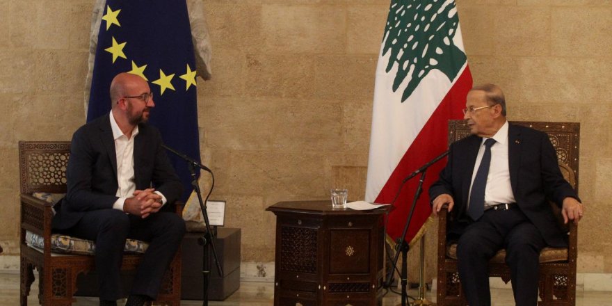 AB Konseyi Başkanı Michel'den Beyrut'ta Lübnanlılara dayanışma mesajı