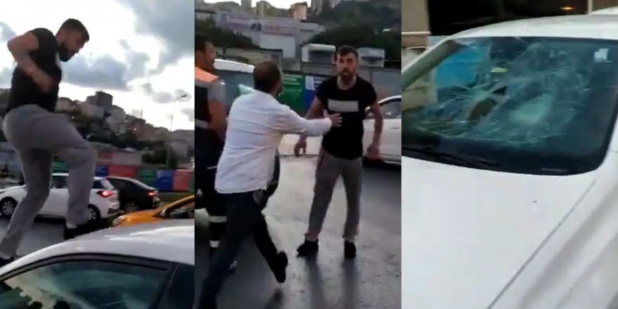 Alibeyköy'de trafikte tartıştığı kadın sürücüye saldırıp hakaret eden şüpheli tutuklandı
