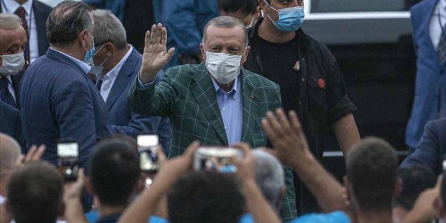 Cumhurbaşkanı Erdoğan Rize-Artvin Havalimanı inşaatında incelemelerde bulundu