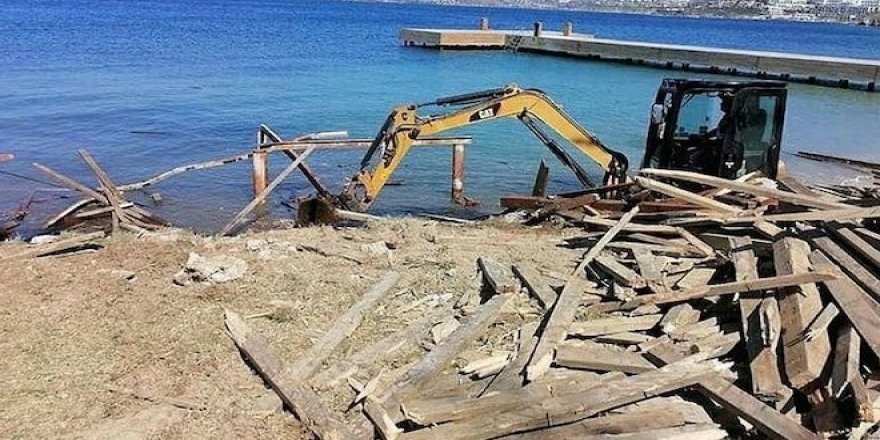 Bodrum'da Dodo Beach’te yıkım tekrar başladı
