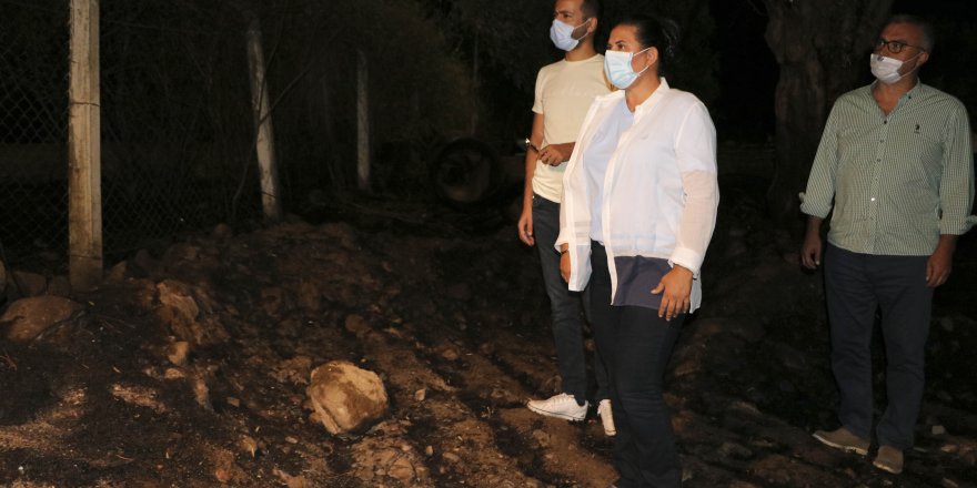 BAŞKAN ÇERÇİOĞLUTOPYATAĞI’NDA ÇIKAN YANGIN ALANINDAİNCELEMELERDE BULUNDU