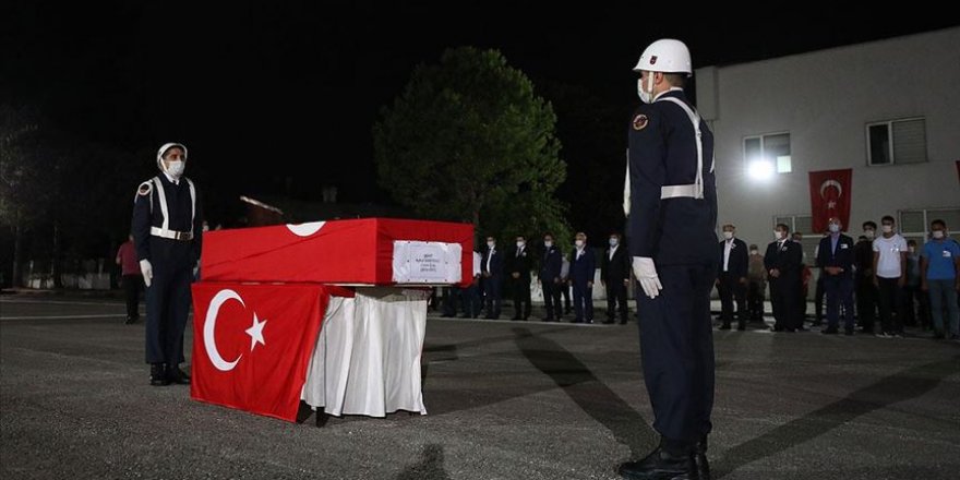 Giresun'da selde şehit olan Jandarma Uzman Çavuş Aykut Variyenli için tören düzenlendi