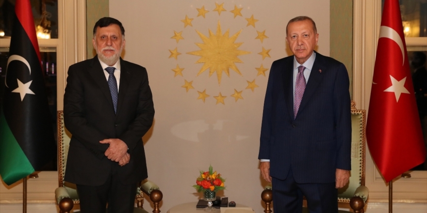 Cumhurbaşkanı Erdoğan'ın, Libya Başbakanı Serrac'ı Kabulü Başladı