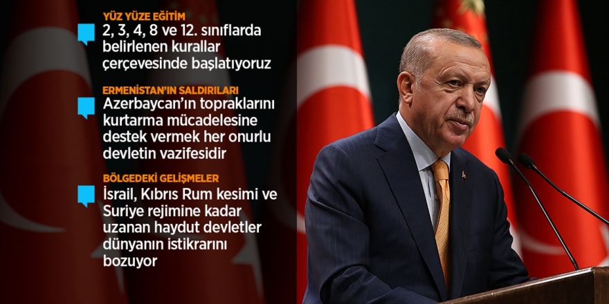Cumhurbaşkanı Erdoğan: Yüz Yüze Eğitimin Kapsamı Genişletildi