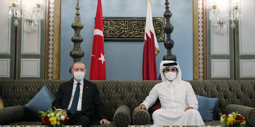 Erdoğan, Katar Emiri Şeyh Temim İle Görüştü