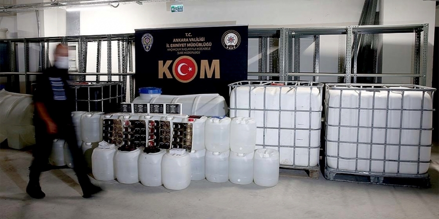 Ankara'da Yılbaşından Bu Yana 58 Bin Litre Sahte Ve Kaçak Alkollü İçecek Ele Geçirildi