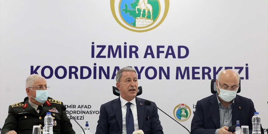 Bakan Akar: İzmir'deki Depremde Kara, Deniz Ve Hava Kuvvetlerimizde Can Kaybı Ve Ciddi Hasar Yok